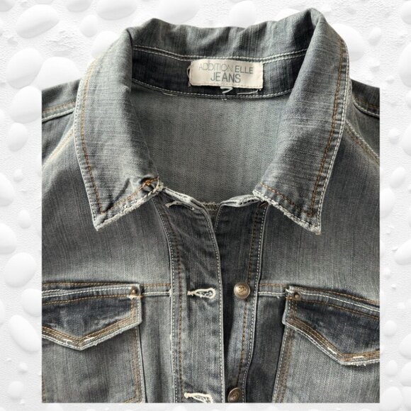 Addition Elle Jean Jacket with Sequined Scull - 2X - NWT - Picture 3 of 15